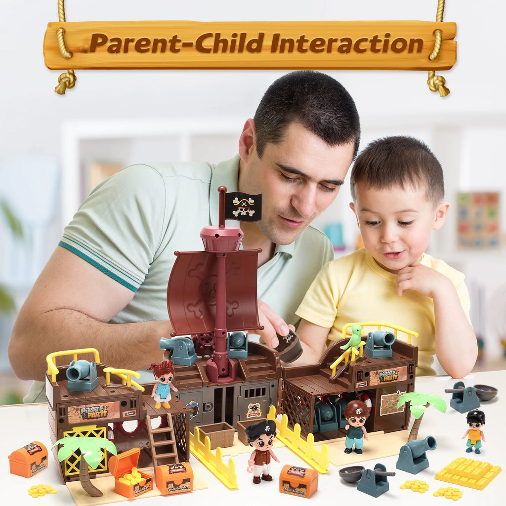 Brown Pirate Boat Toys Z392227