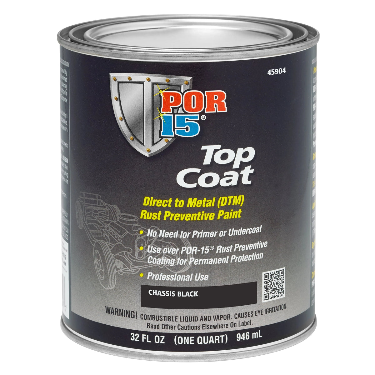 1 qt Chassis Black Liquid Top Coat Paint M733