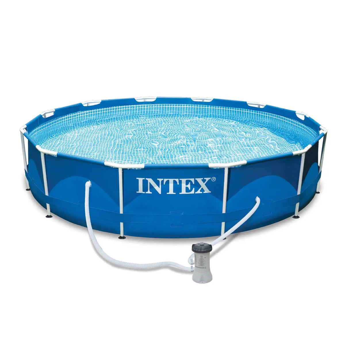 12'x30 Metal Frame Swimming Pool with Filter Pump X378913