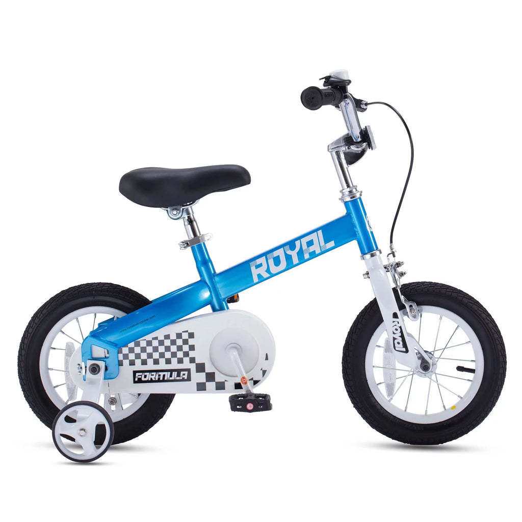 Blue Kids Bike with Training Wheels & Coaster Brake U132