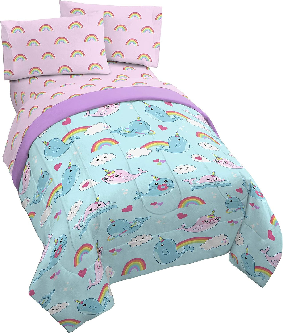 4 Piece Twin Bed Set Microfiber I4027