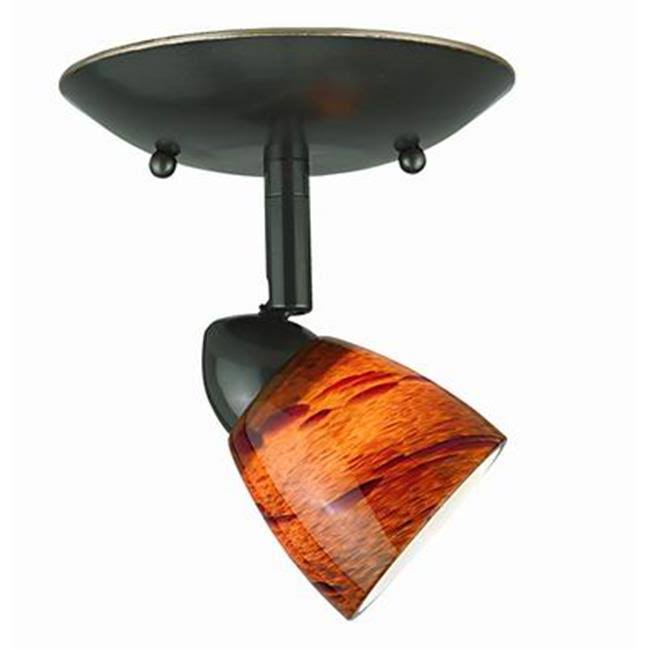 1-Light White Cone Dark Bronze I929