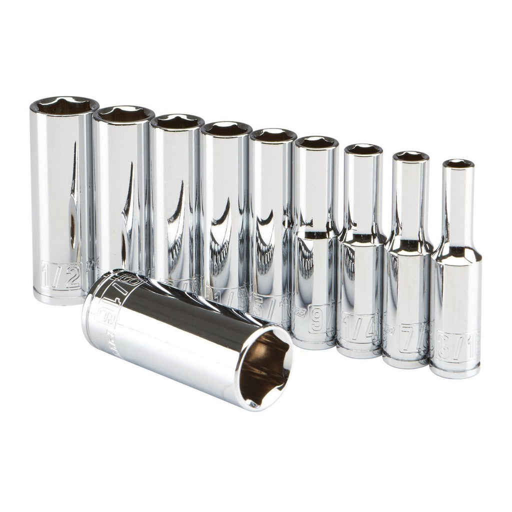 1/4 in. Drive SAE Deep Socket, 10-Piece I628