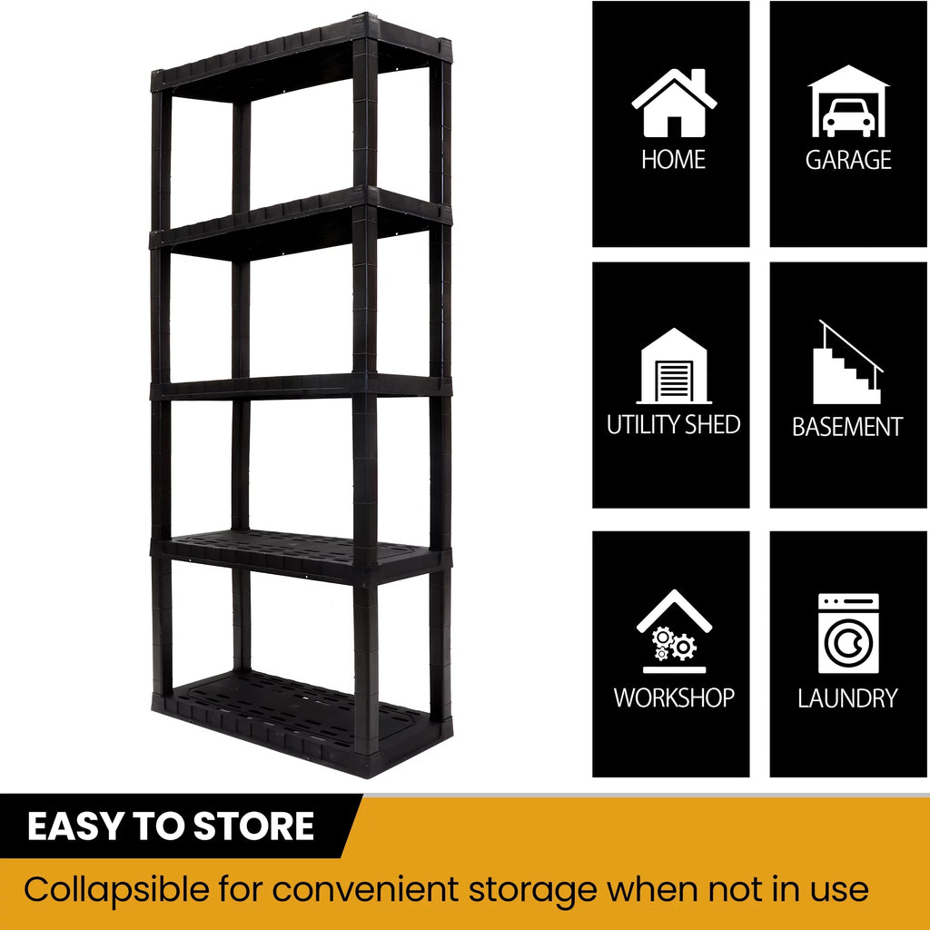 5-Tier Black Shelving Unit L38404
