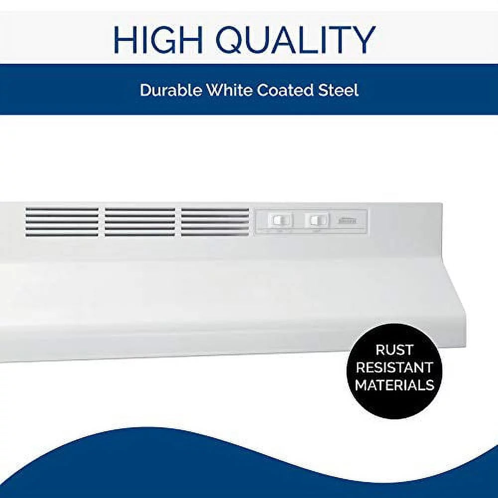 White 30W in. Ventless Under Cabinet Range Hood Q2579