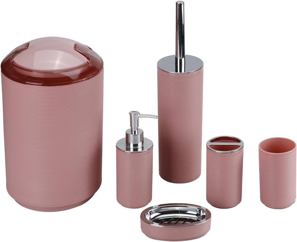 6 Pcs Black Bathroom Accessories Set K769720