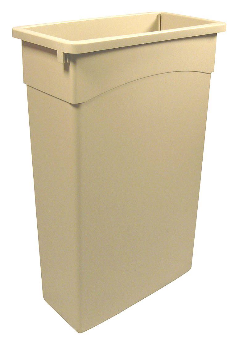Beige Rectangular Trash Can B32867