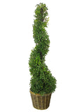 3' Artificial Boxwood Topiary Plant Tree in Basket H779
