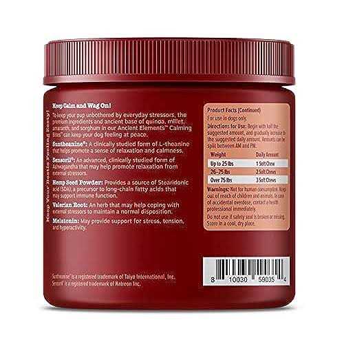 Hemp Calming Bites Bison Flavored Soft Chews Supplement for Dogs K76269