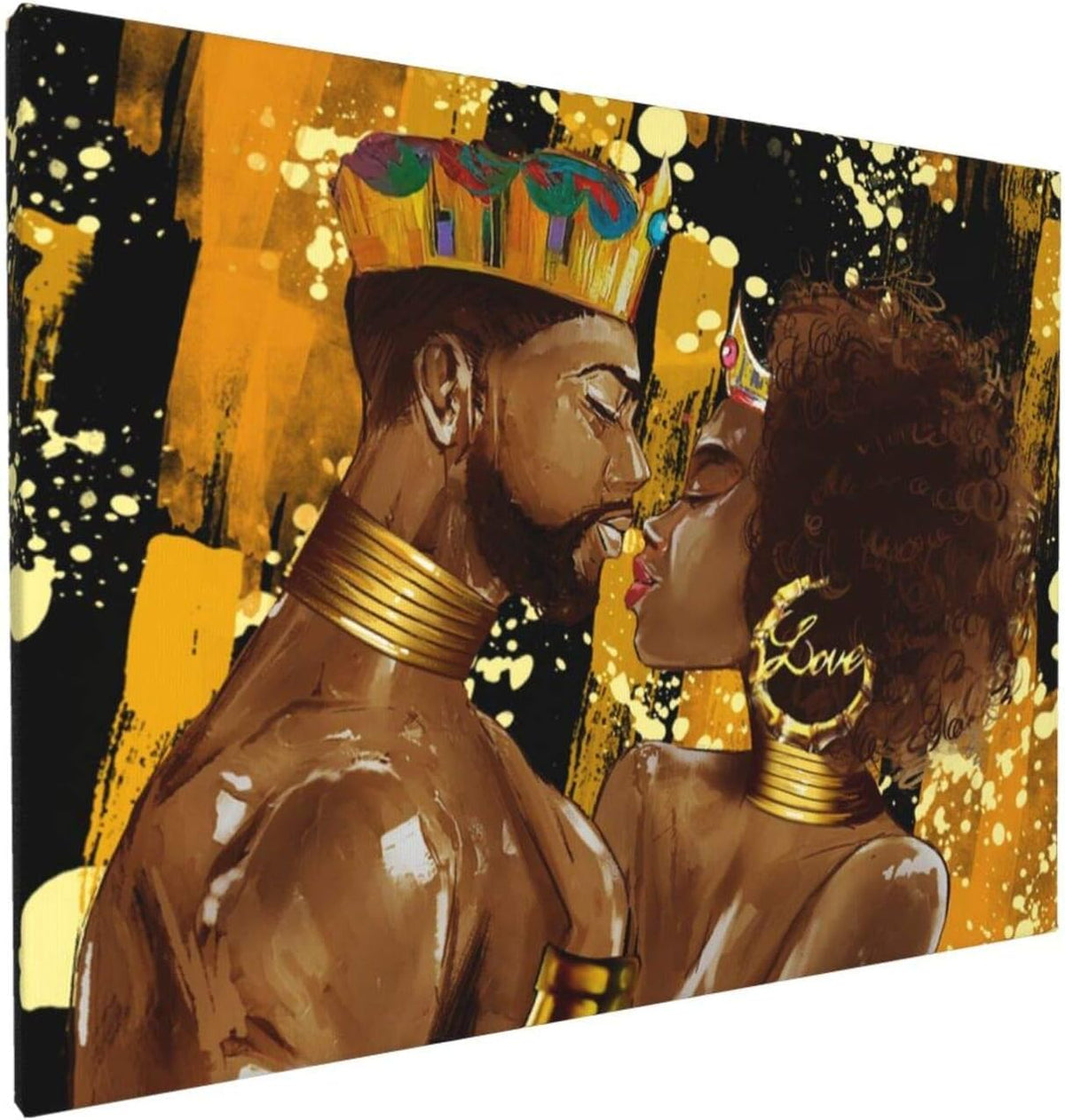 Black Crown Abstract Modern Wall Art 12x16inch H771