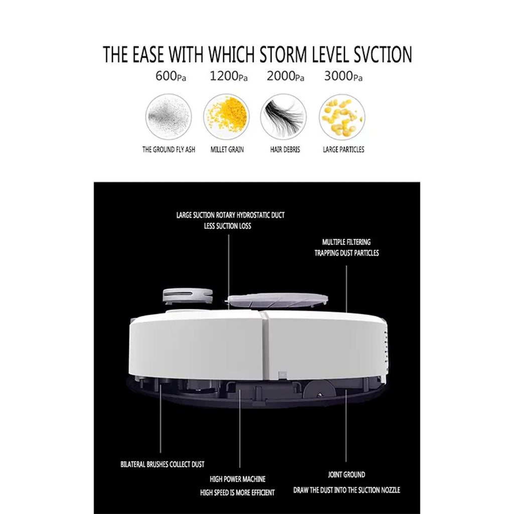 3 In 1 Robot Vacuum And Mop Combo Y3204