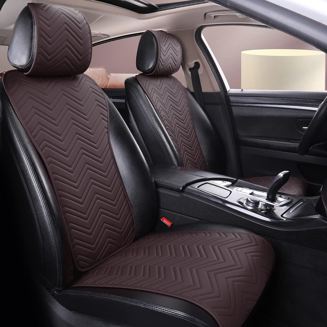 Beige Leather Car Seat Covers 11PCS Z93061