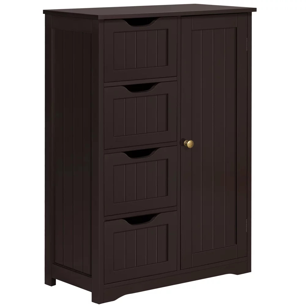 4 Drawers Wooden Bathroom Floor Cabinet D443
