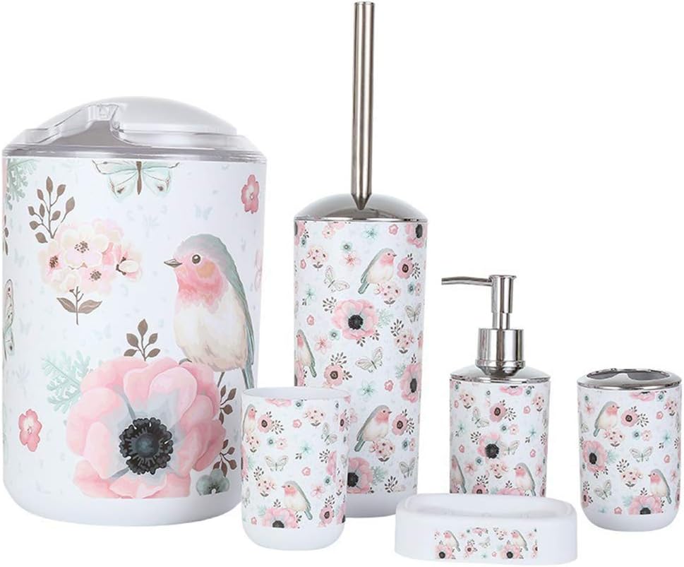 6 Pcs Black Bathroom Accessories Set K769720