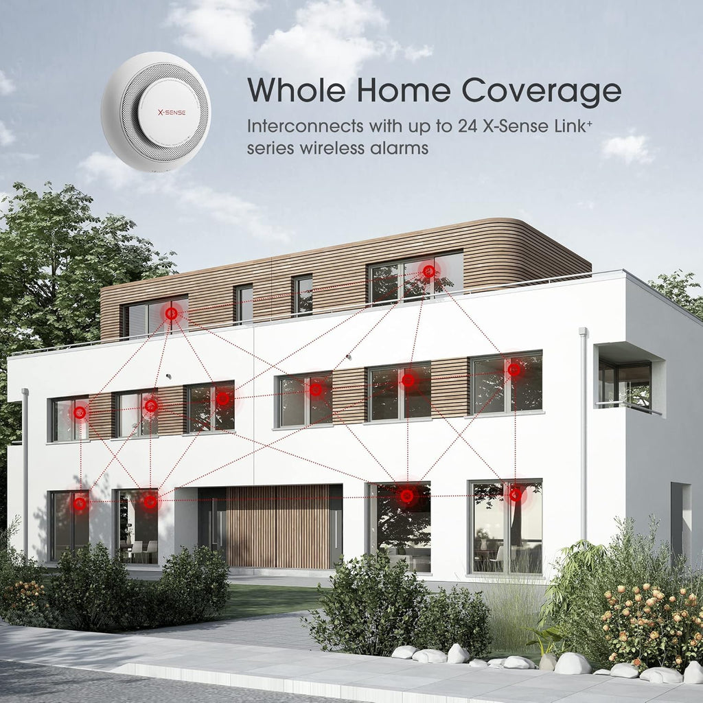 Wireless Interconnected Combination Smoke Carbon Monoxide Detector Alarm D814