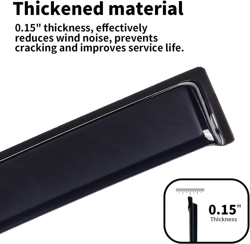 Tape-On Rain Guards Vent Visors Side Window Deflectors 4-Piece Set V907307