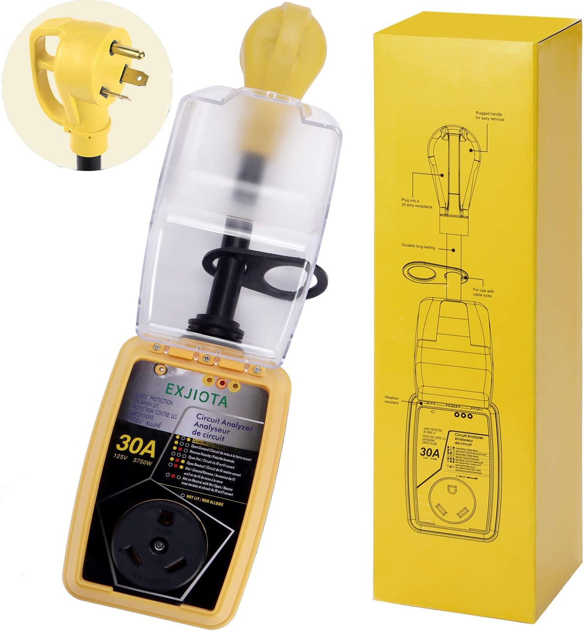 30 Amp RV Surge Protector with Waterproof Cover X452593