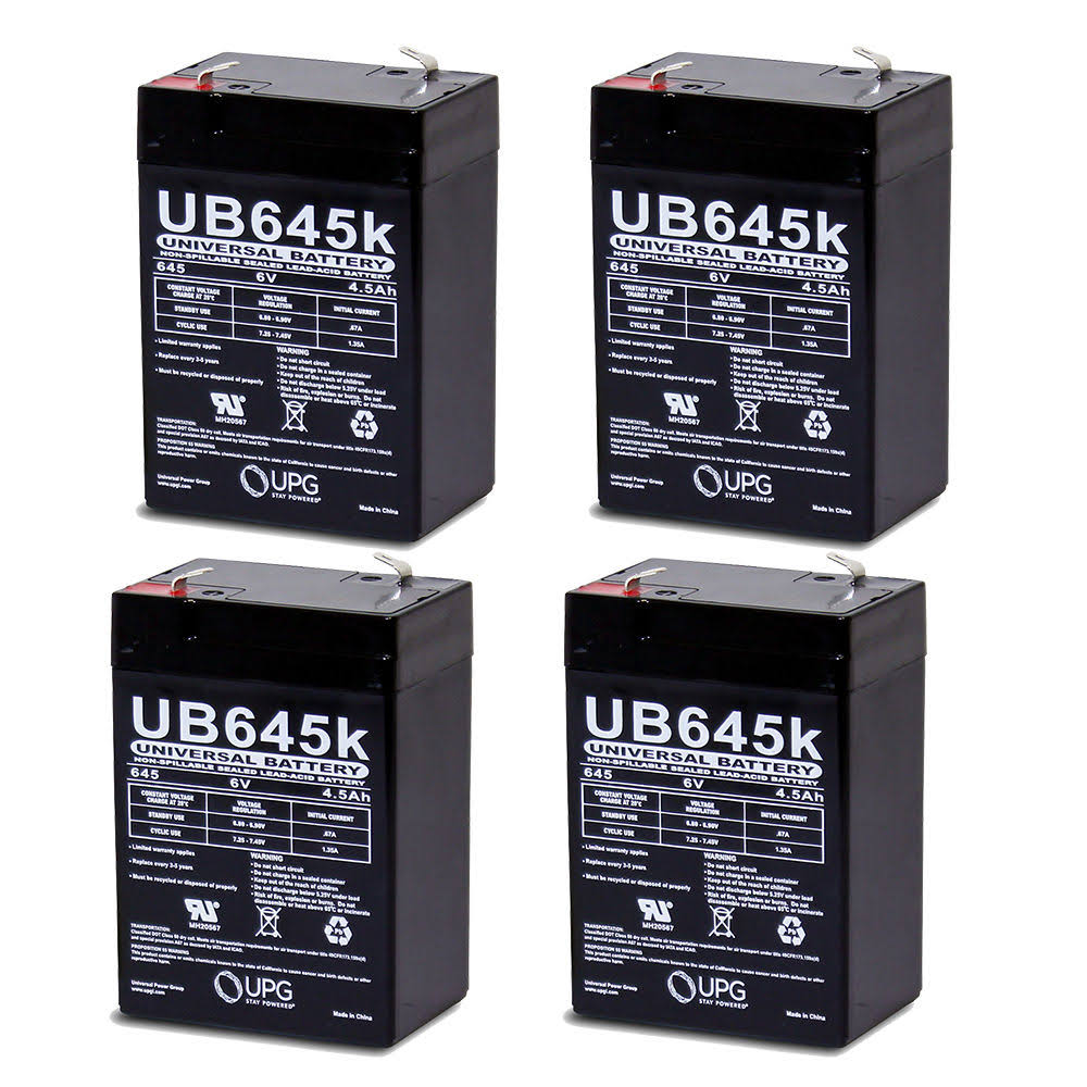 6V 4.5Ah SLA Battery 4 Pack D581