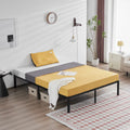 Black 14-Inch Tall Cal-King Metal Platform Bed Frame D13898