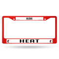 White and Red NBA Miami Heat License Plate Cover Z914
