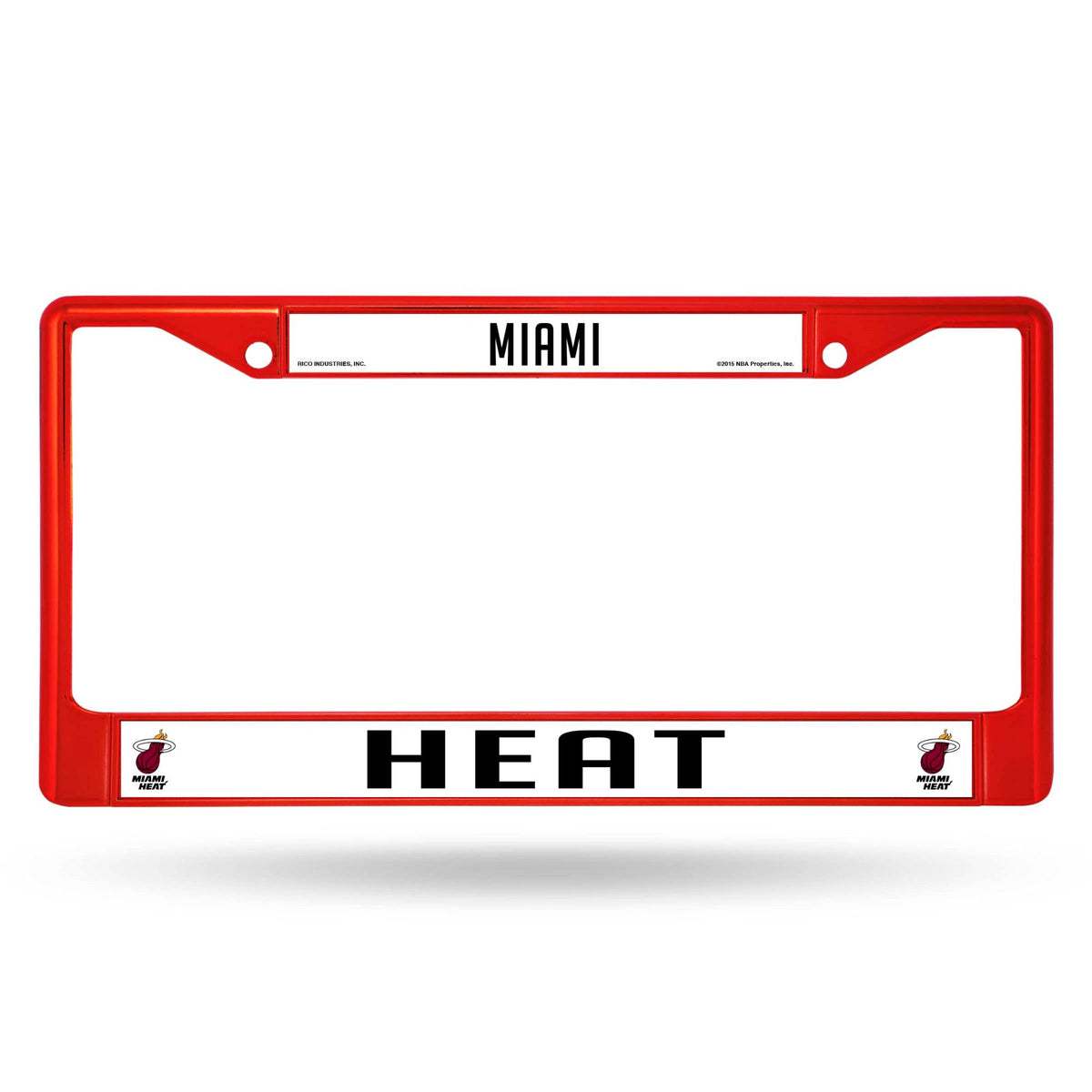 White and Red NBA Miami Heat License Plate Cover Z914