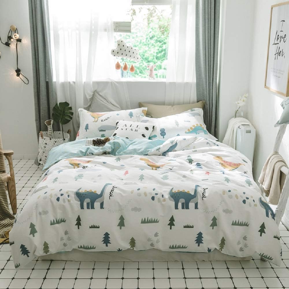 Cotton Dinosaur Kids Duvet Cover Set 3 Piece O460937