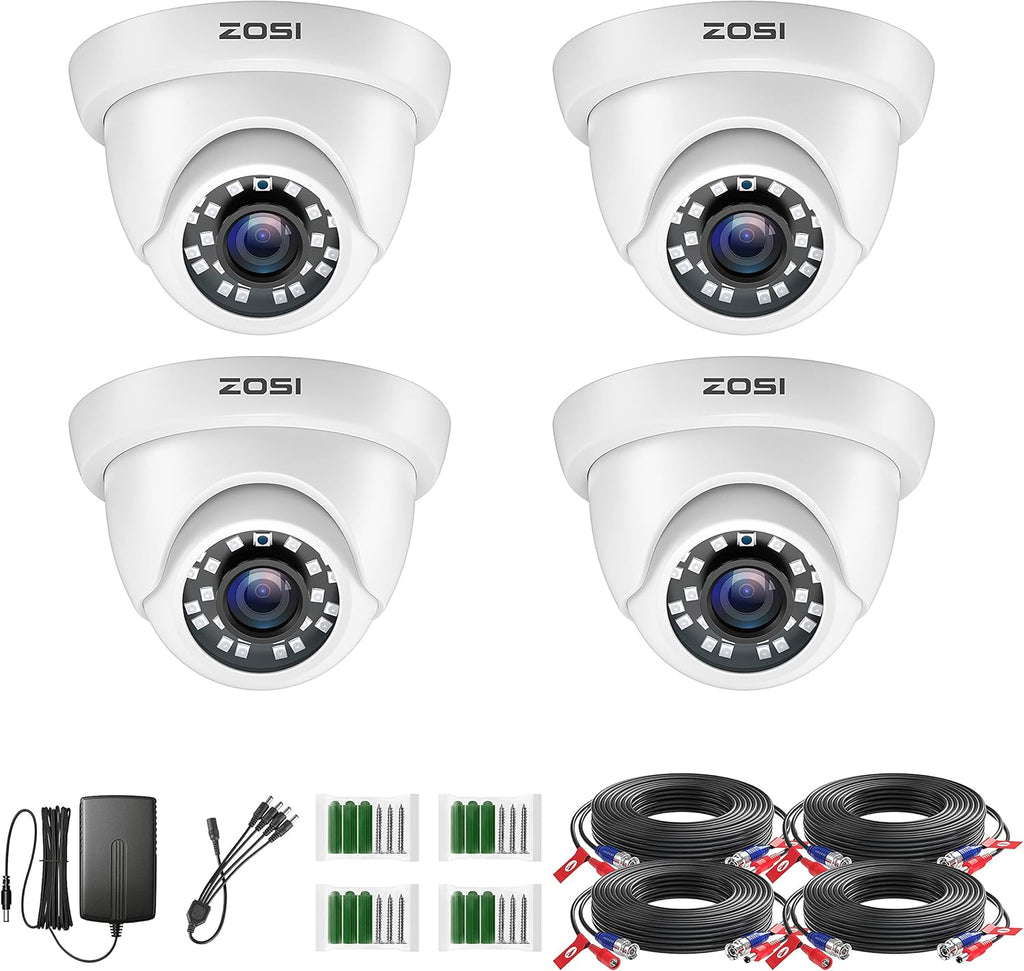 4 Pack 1080P HD Indoor Outdoor Dome Security Cameras L647843