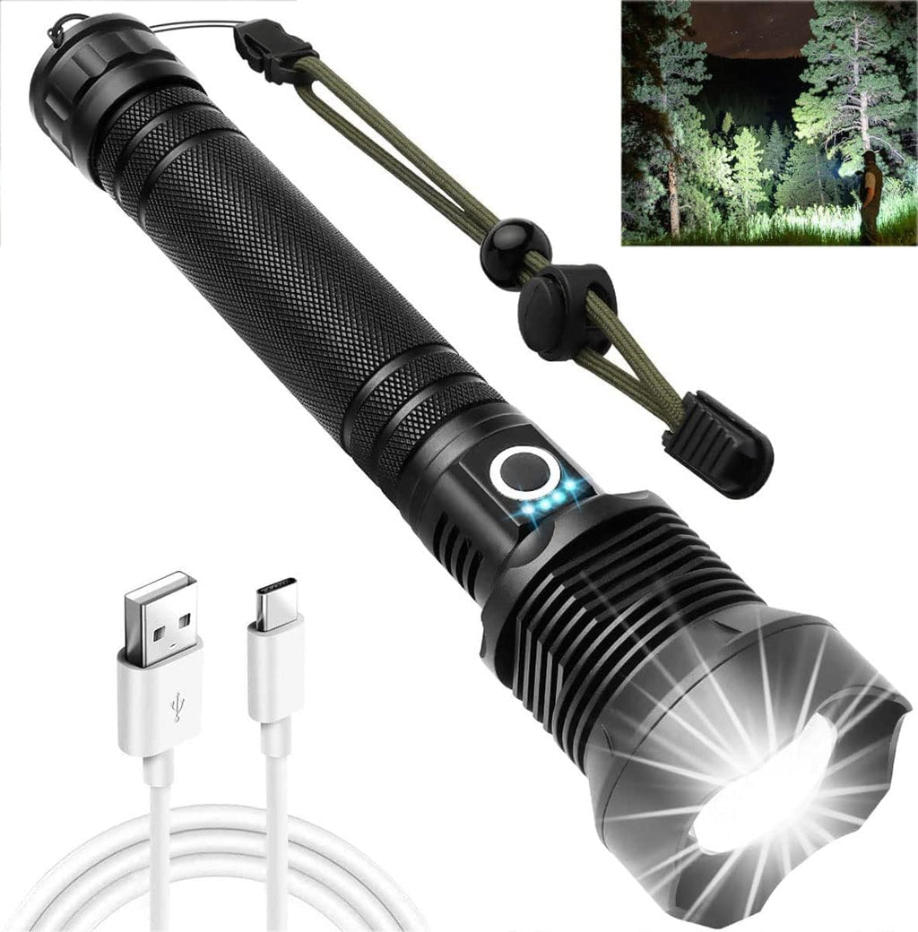 90000 High Lumens Rechargeable LED Flashlight L46741