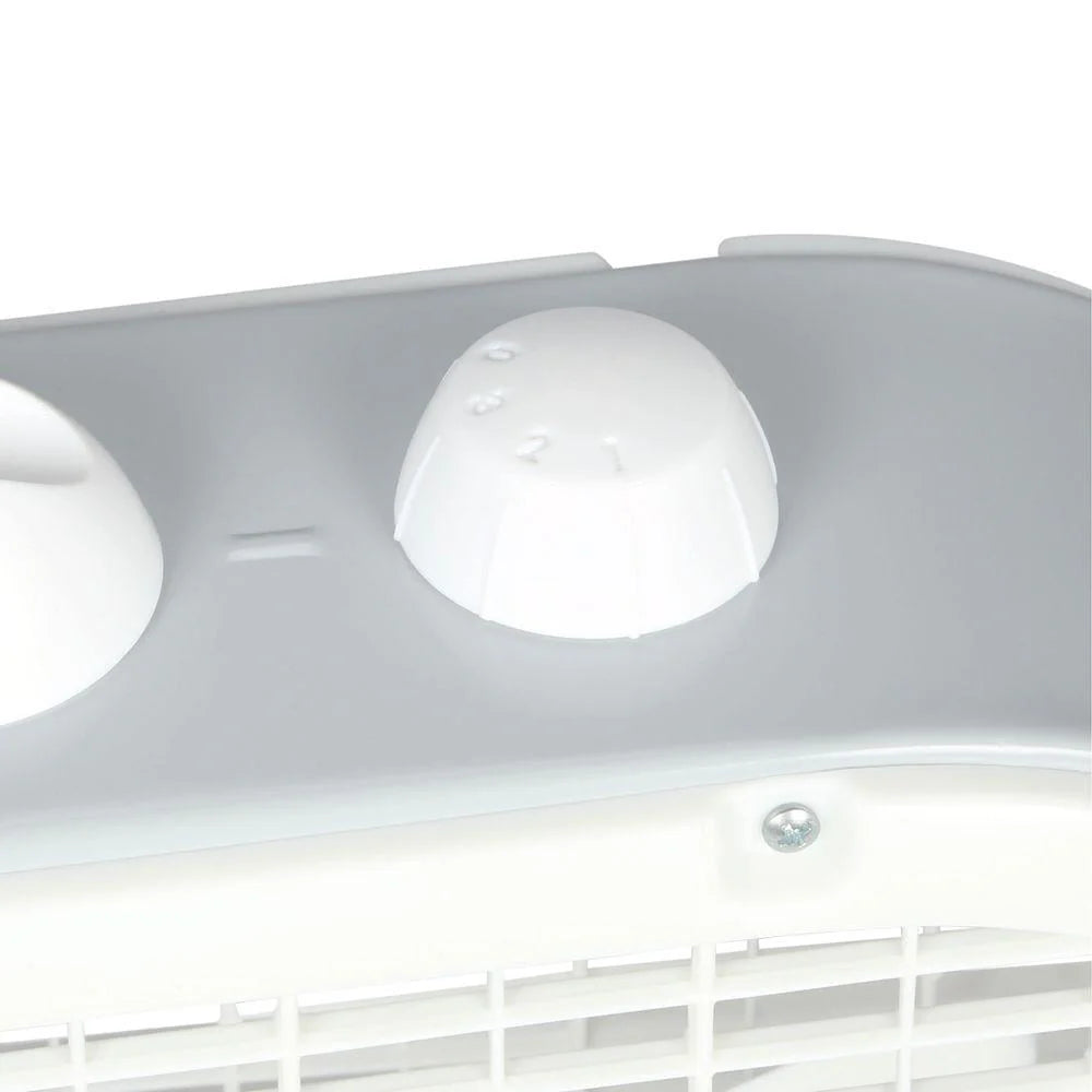 20 in. 3 Speed White Box Fan with Carry Handle B1574