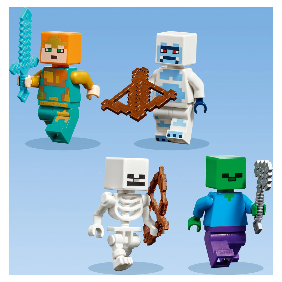 Minecraft Ice Castle Toy with Zombie and Skeleton Figures U343