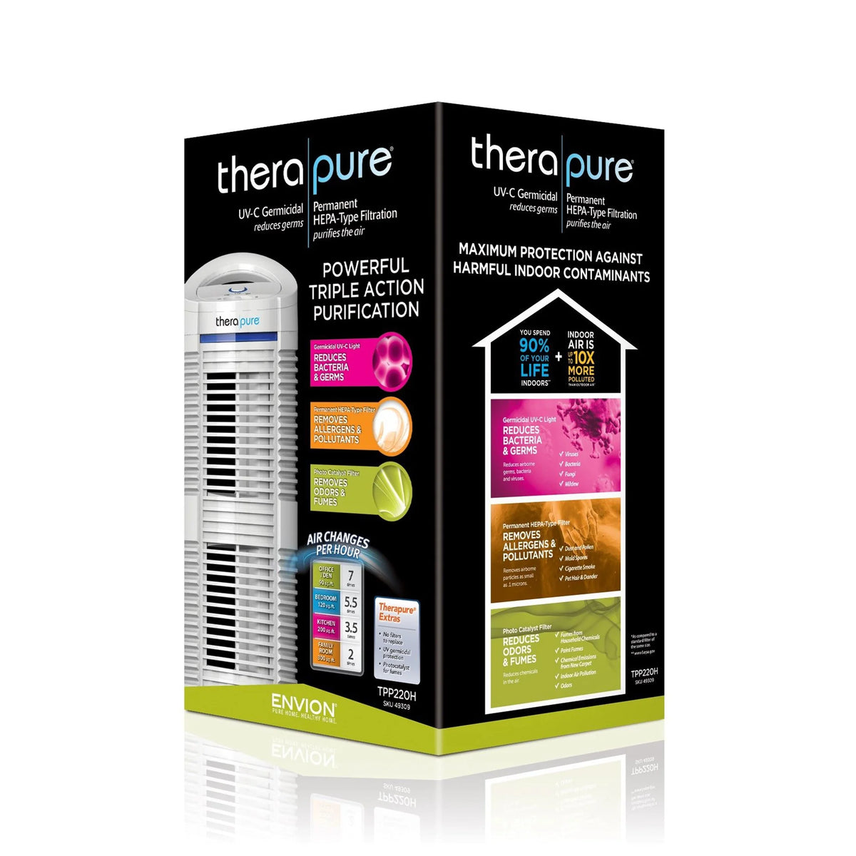 White 3-Speed HEPA Air Purifier Y387