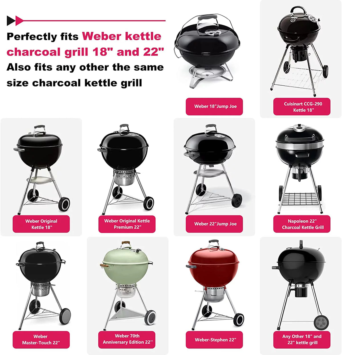 Grill Stand Cart for Charcoal Grills U36542