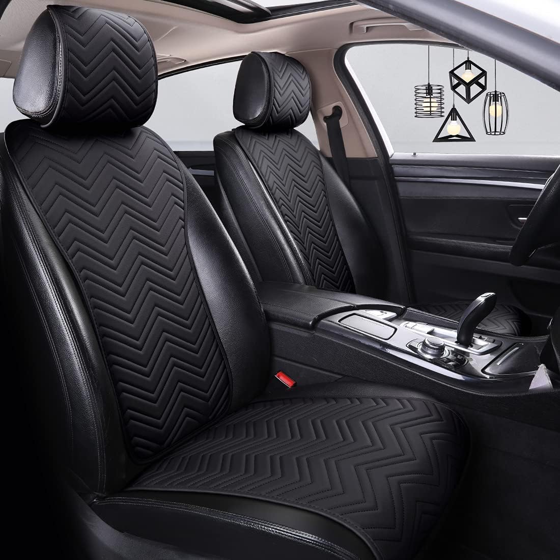 Beige Leather Car Seat Covers 11PCS Z93061