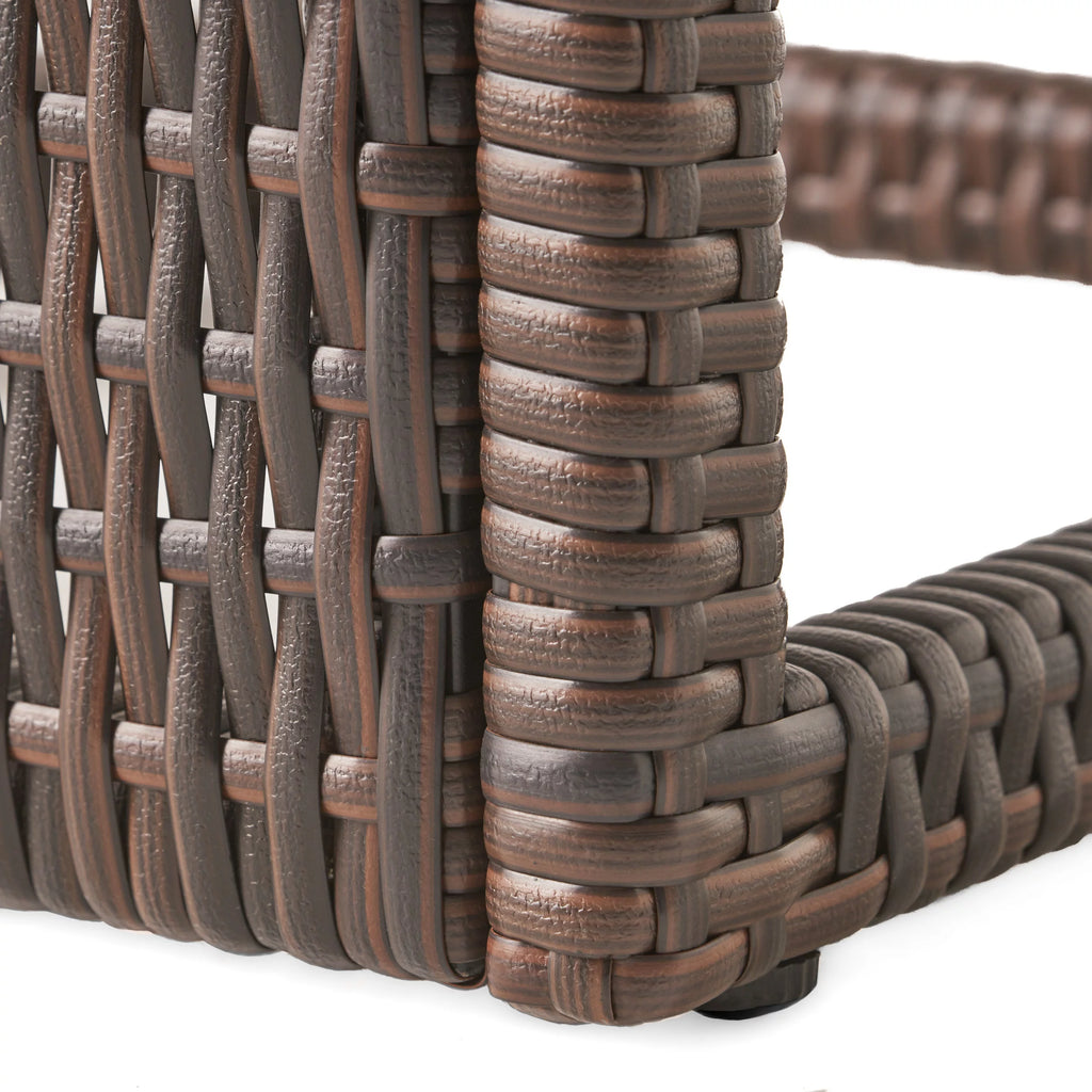 Multibrown Wicker Accent Table D720754