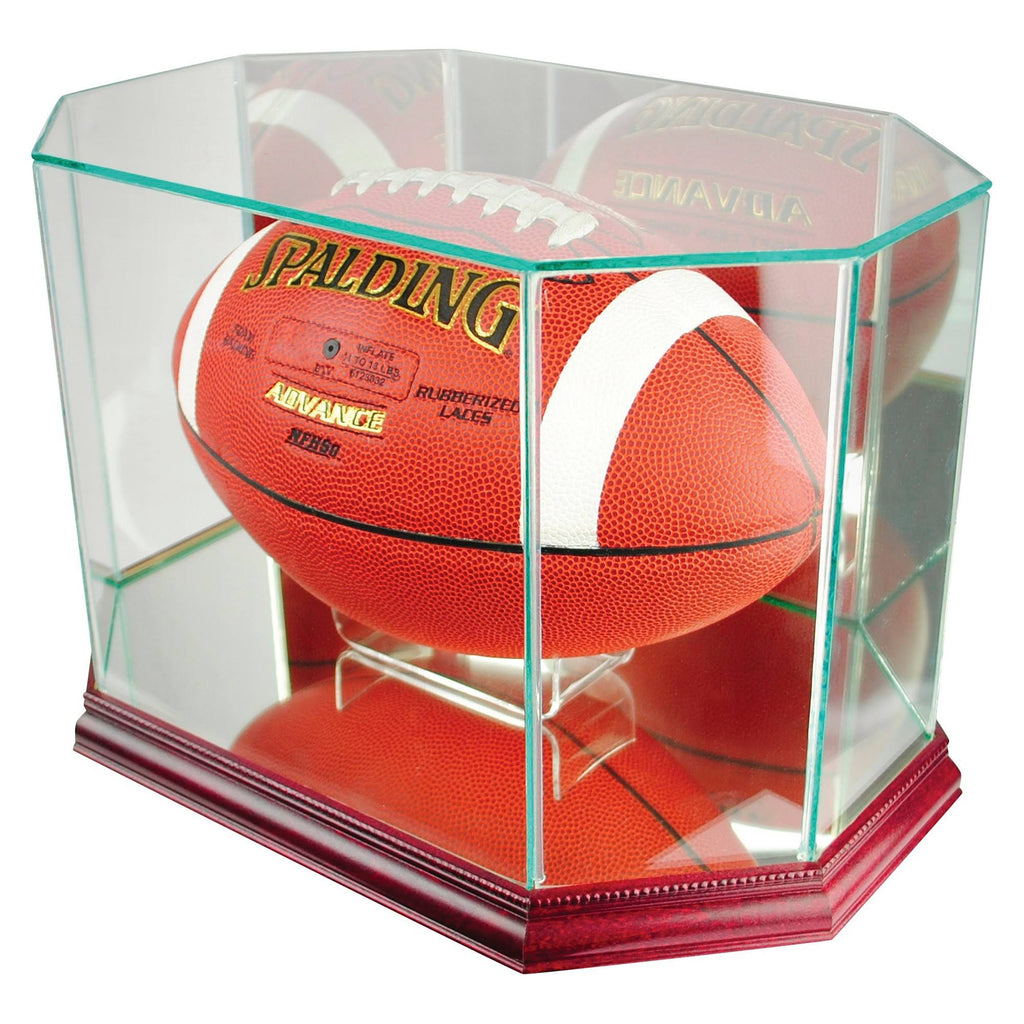 Football Display Case Cherry Finish S96197