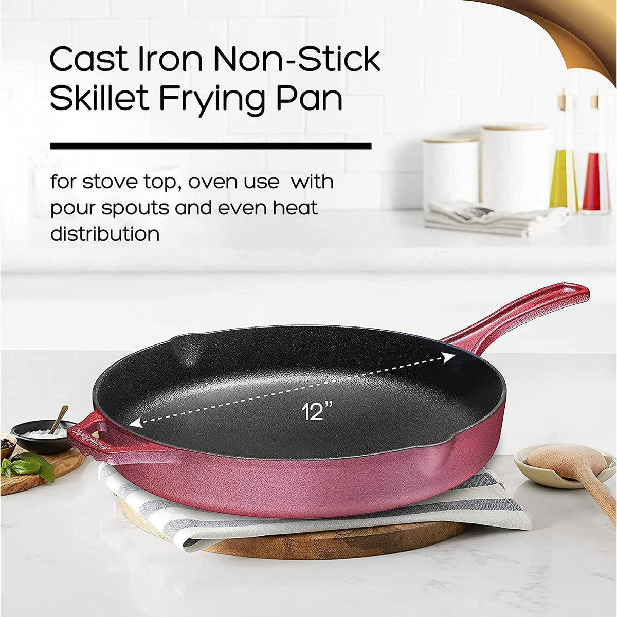 Enameled Cast Iron Skillet 12 inch W54877