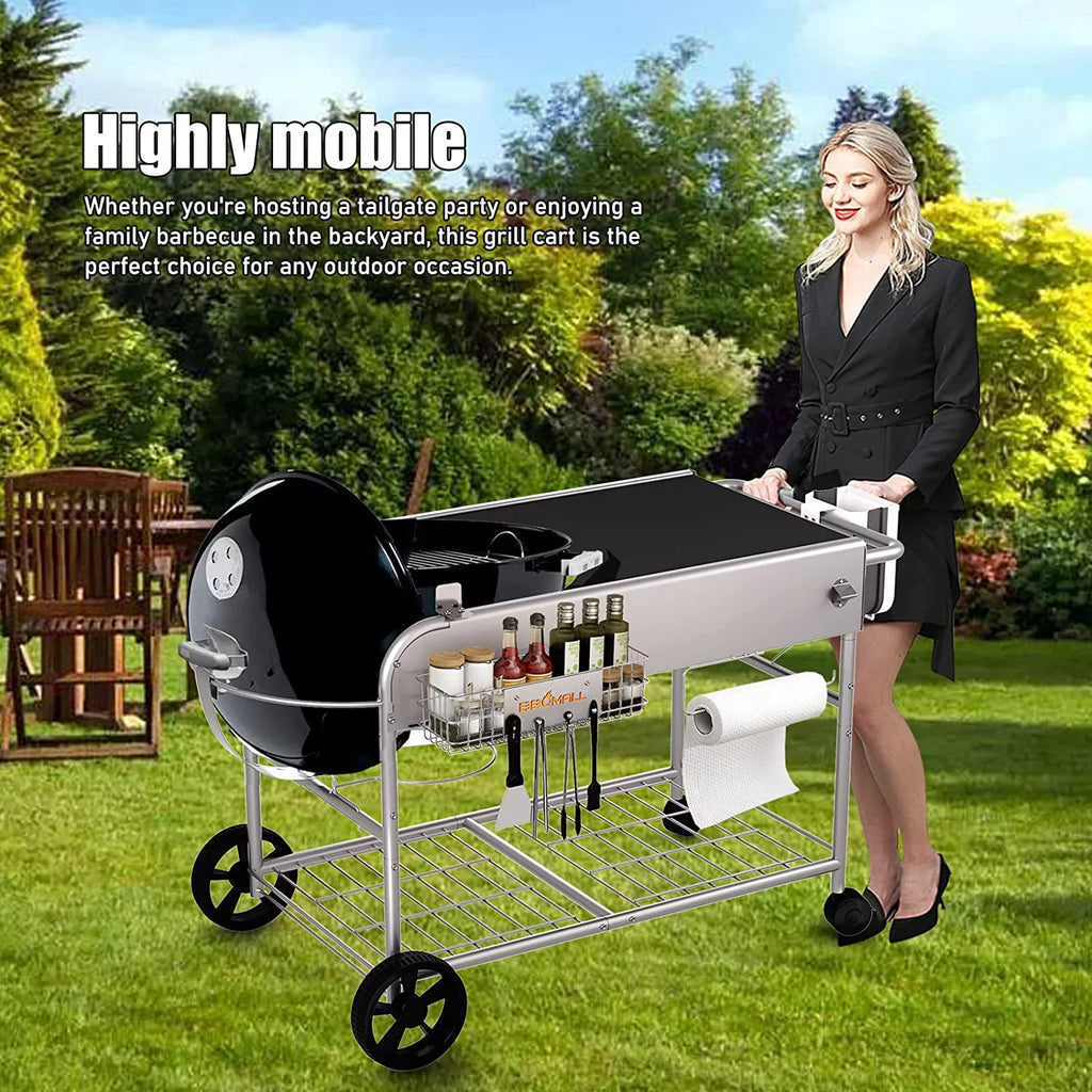 Grill Stand Cart for Charcoal Grills U36542