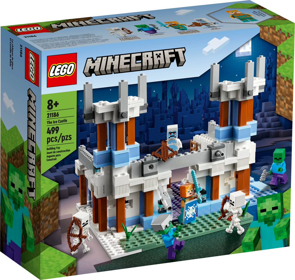Minecraft Ice Castle Toy with Zombie and Skeleton Figures U343