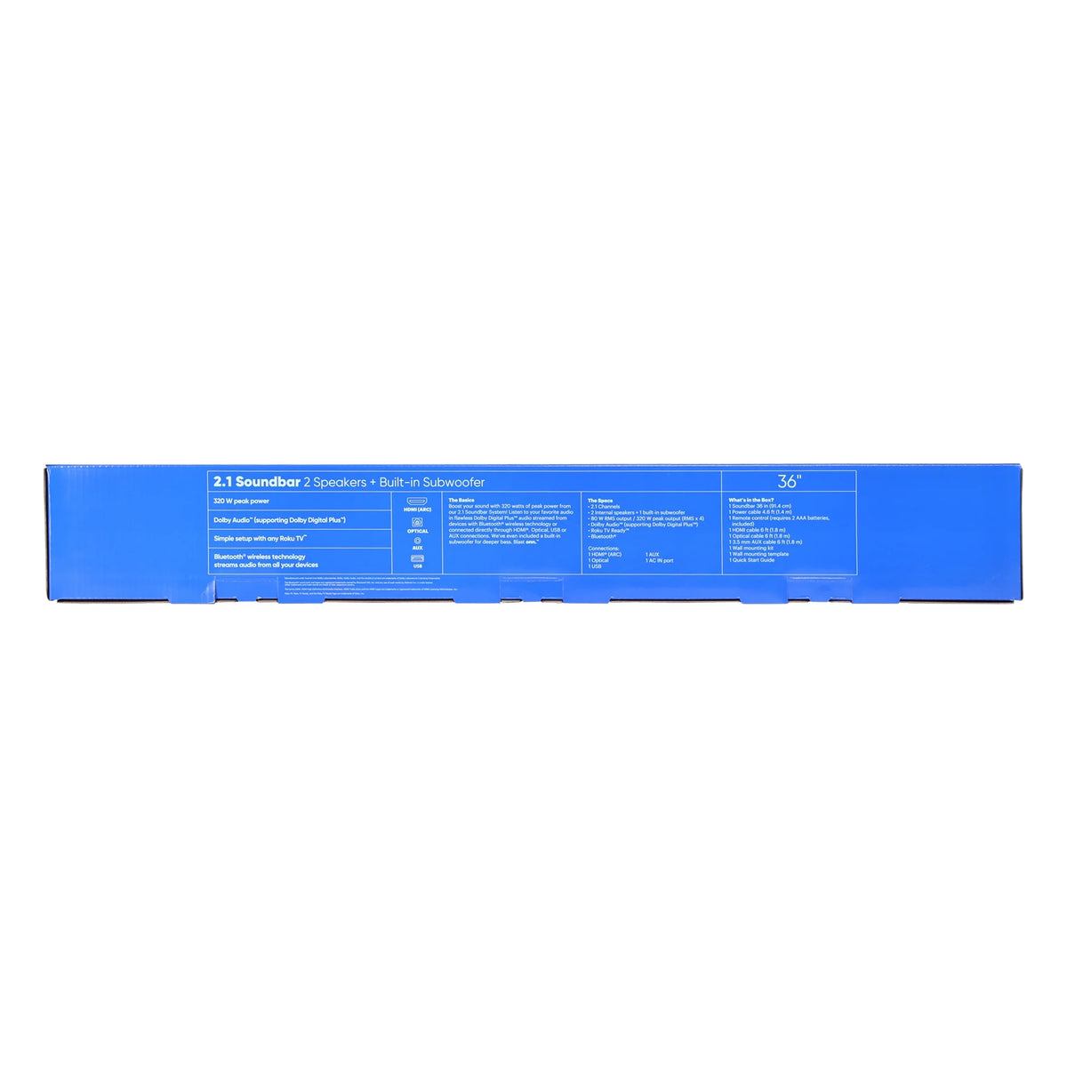 2.1 Soundbar System with 2 Speakers and Built-in Subwoofer G11131
