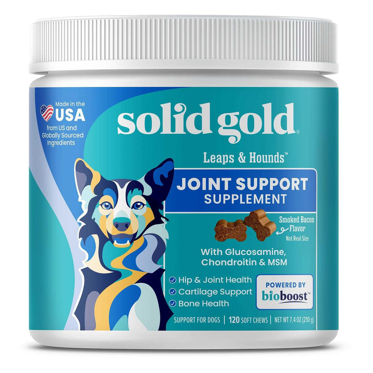 Solid Gold Soft Chews Glucosamine Chondroitin Joint Supplement for Dogs D6859