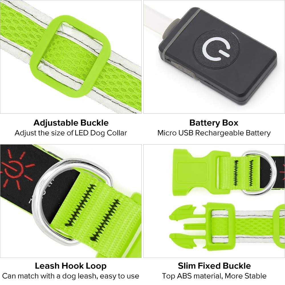 USB Rechargeable LED Dog Collar L44197