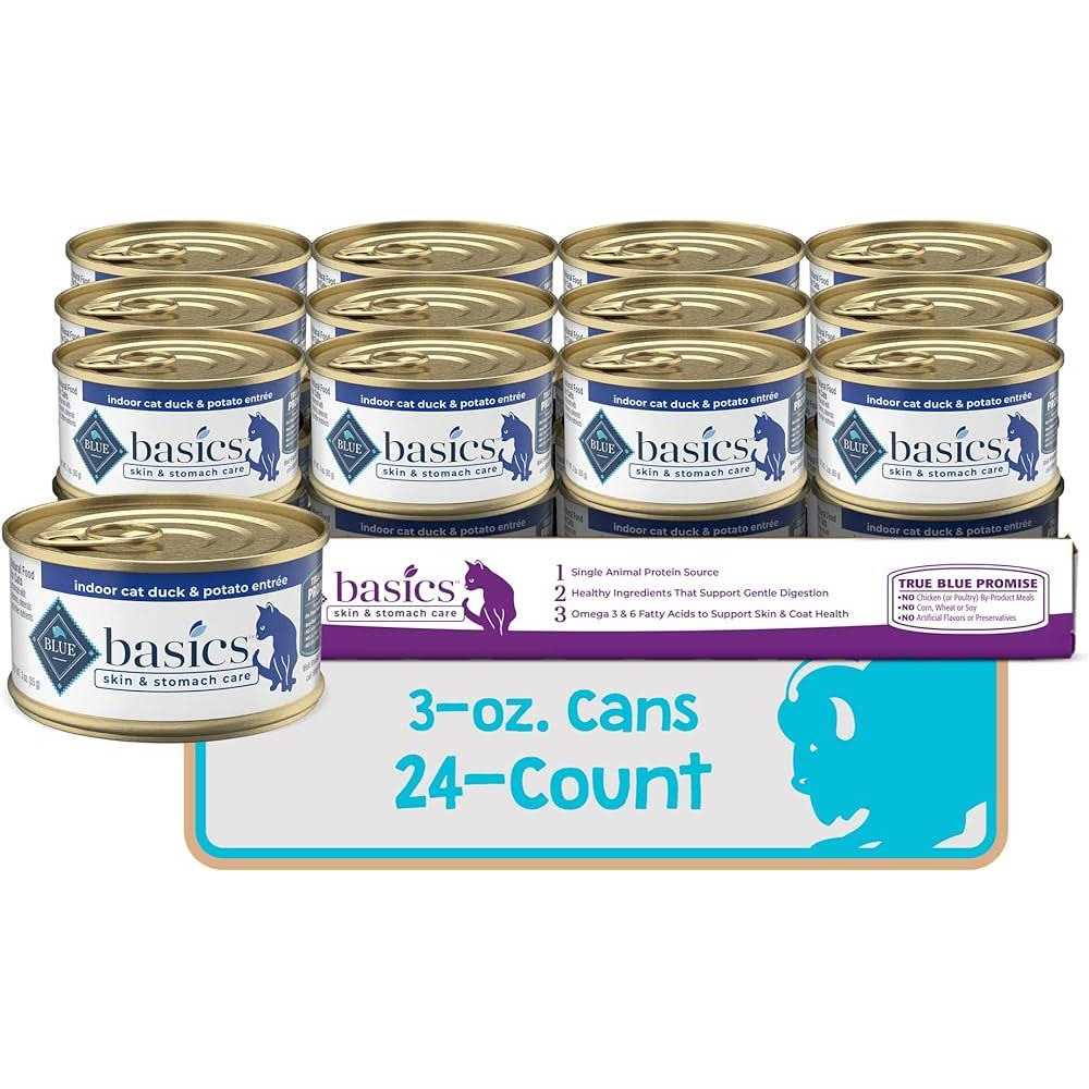Grain Free Indoor Fish and Potato Canned Cat Food 3-oz O168361