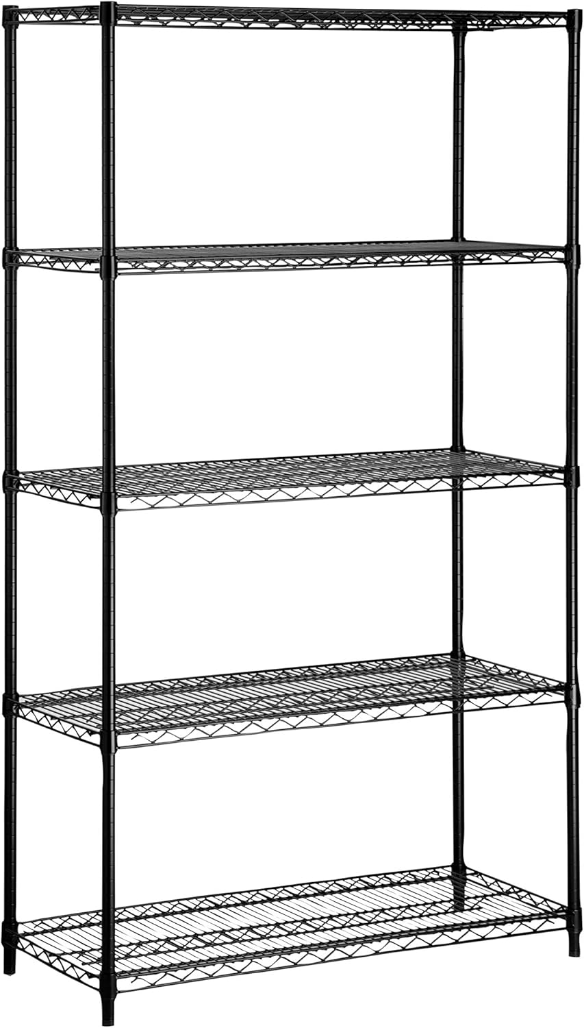 5-Tier Chrome Heavy-Duty Adjustable Shelving Unit R260643