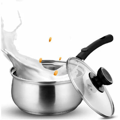 Stainless-Steel Sauce Pan with Glass Lid 16cm U8494