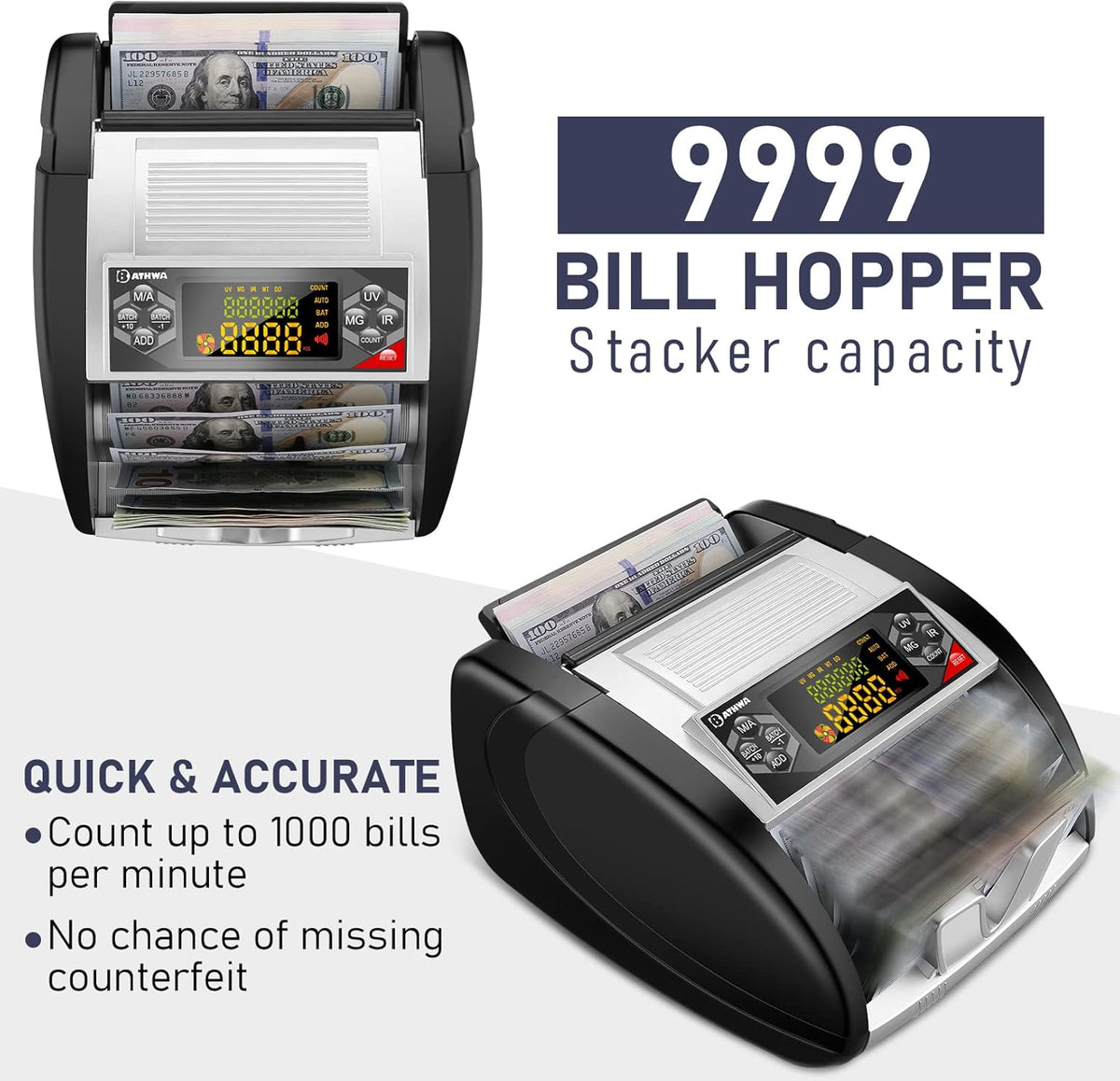 Money Counter Machine with Counterfeit Bill Detector A9542