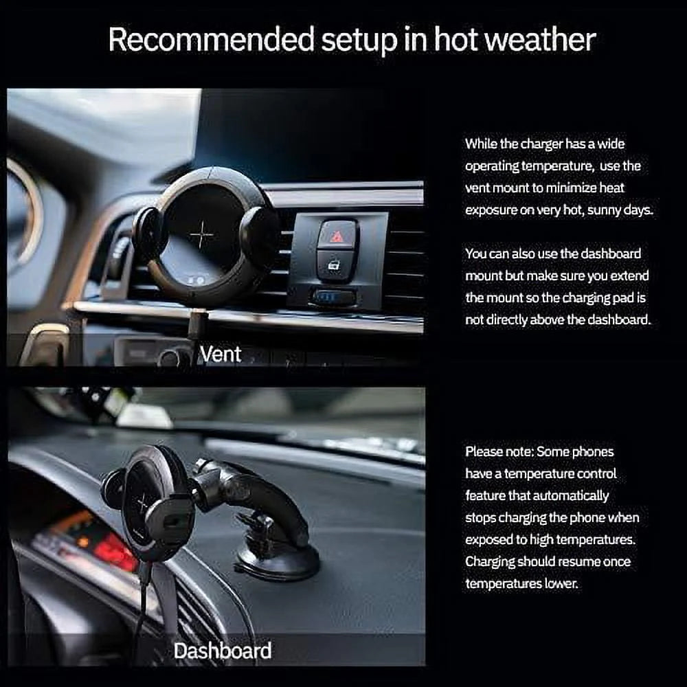 15W Wireless Charger Car Mount B10337