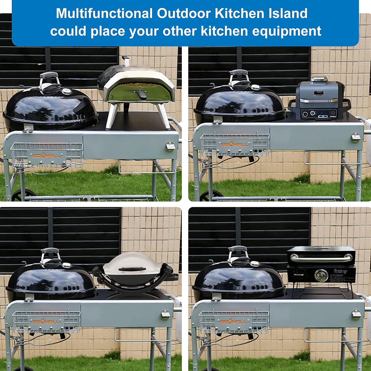 Grill Stand Cart for Charcoal Grills U36542