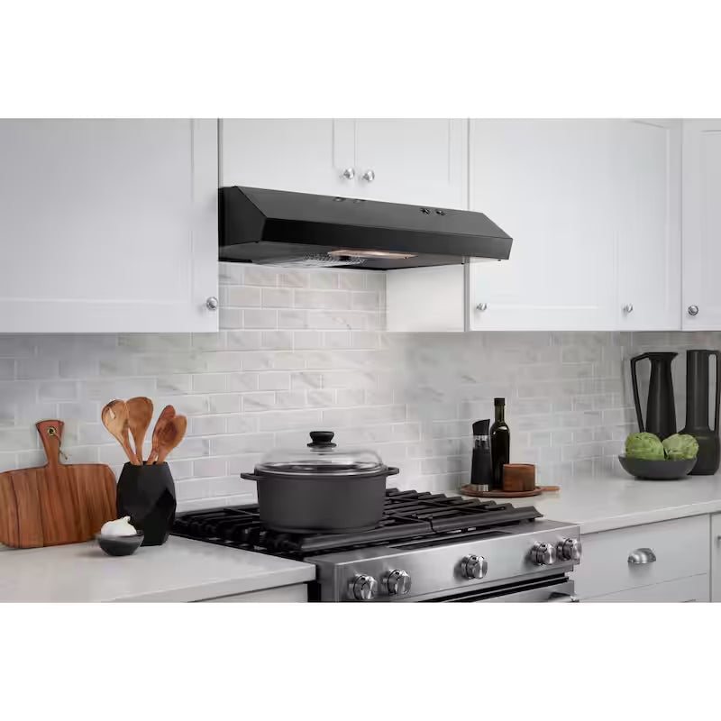 30 in. 240 CFM Convertible Under Cabinet Range Hood in Black U6842