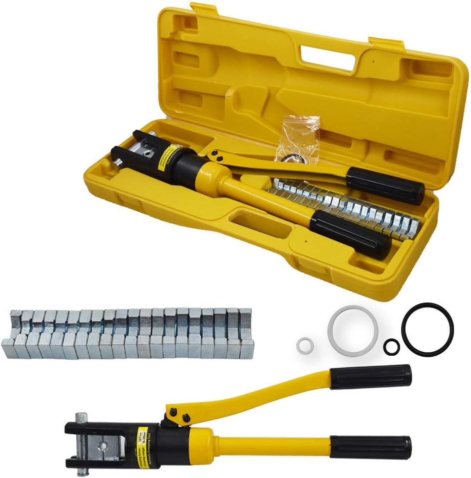 10 Ton Hydraulic Cable Crimper with 9 Dies T8066
