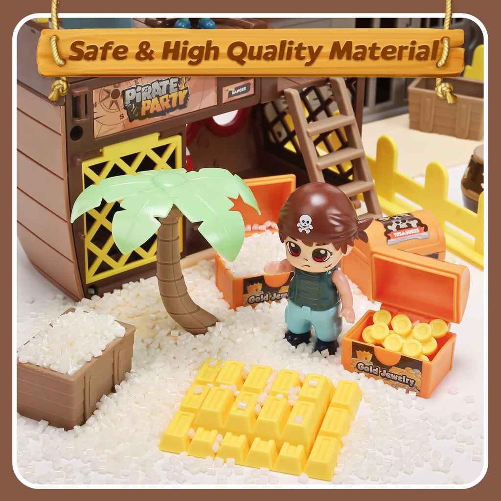 Brown Pirate Boat Toys Z392227